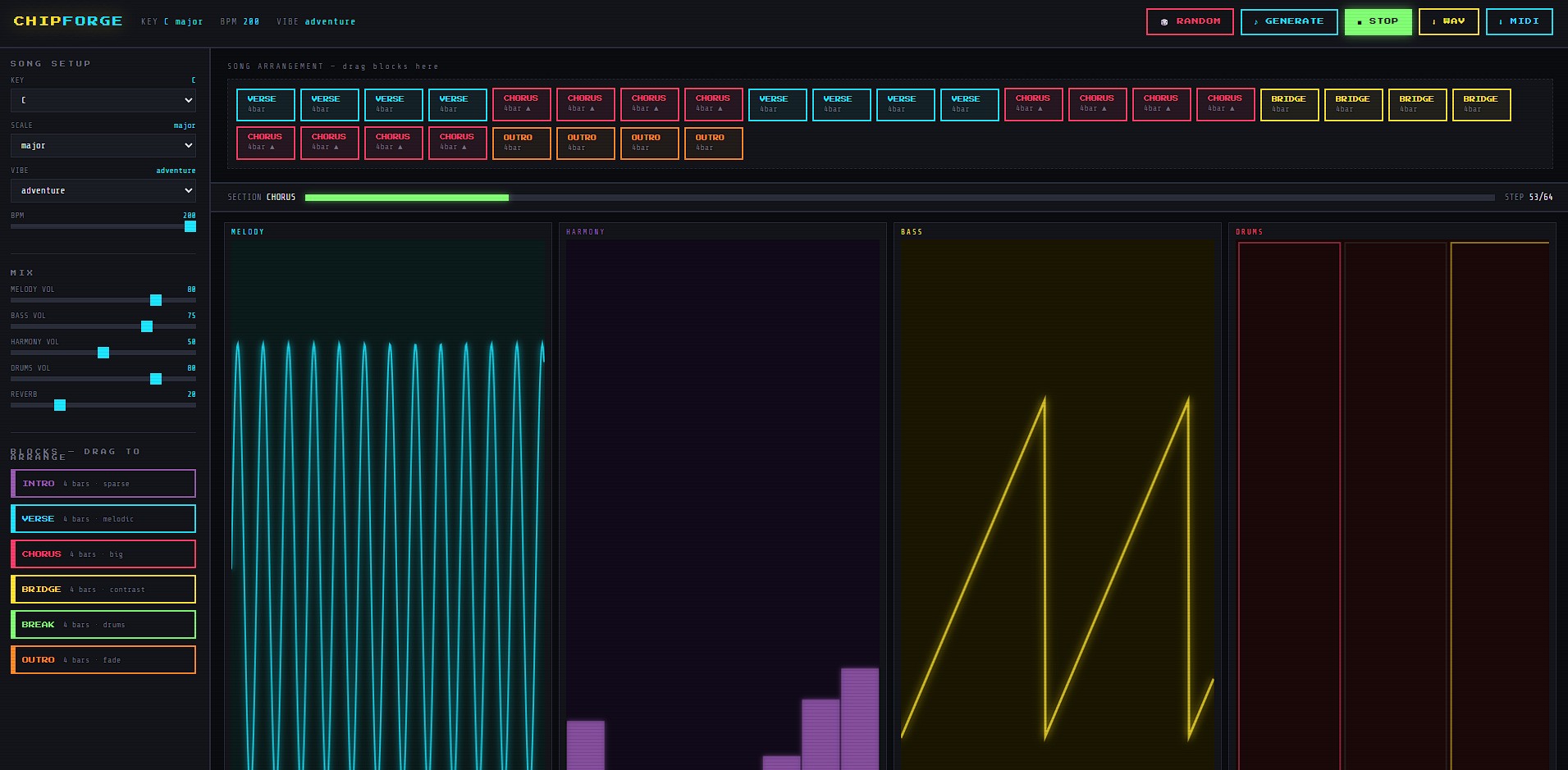 ChipForge chiptune studio