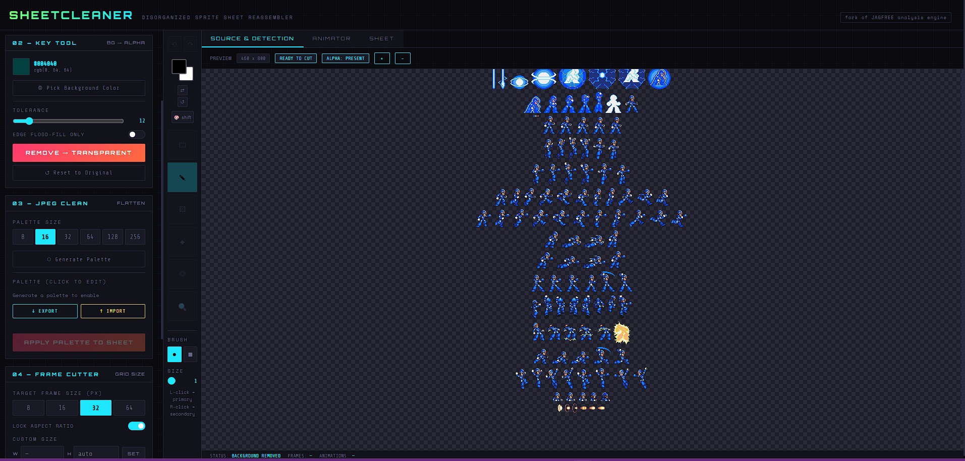 SheetCleaner sprite sheet reassembler